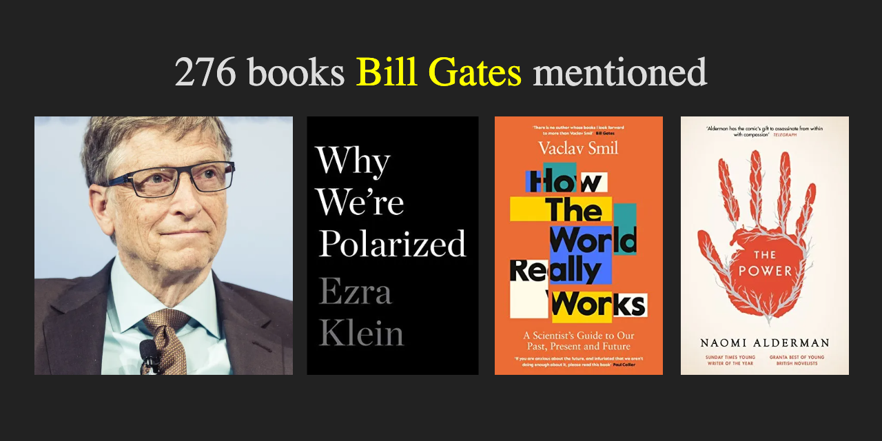 276 books Bill Gates mentioned