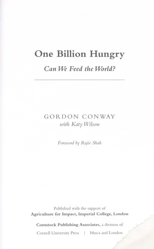 One Billion Hungry: Can We Feed the World? by Gordon Conway