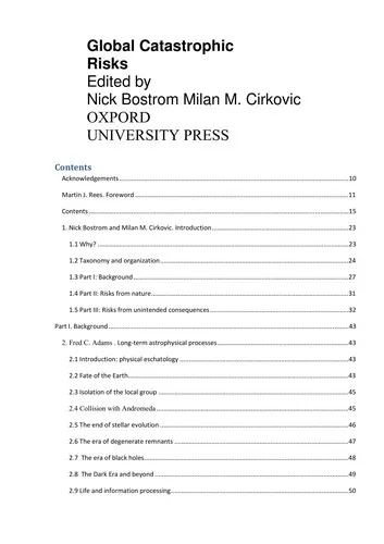 Global Catastrophic Risks by Nick Bostrom